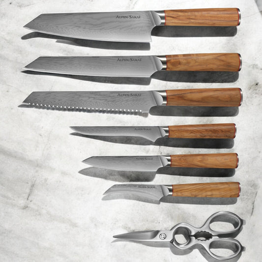 Set Complet Zenraku – 7 Couteaux de Chef + Housse en Cuir